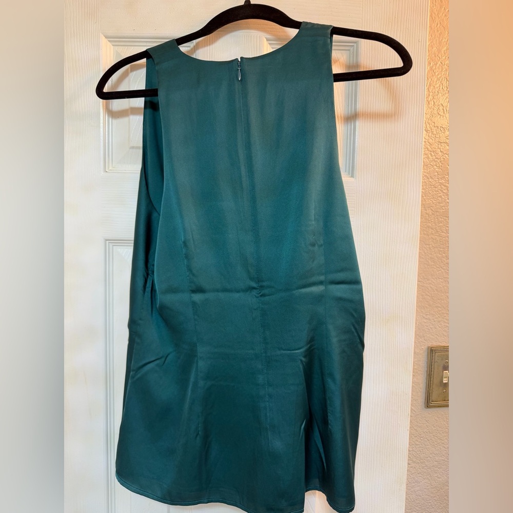 Express Teal Sleeveless Wrap Top - Picture 8 of 10